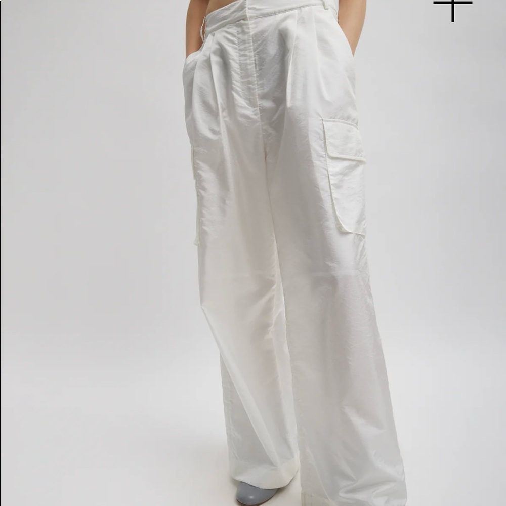 Tibi // Crispy Nylon Pleated Cargo Pants
